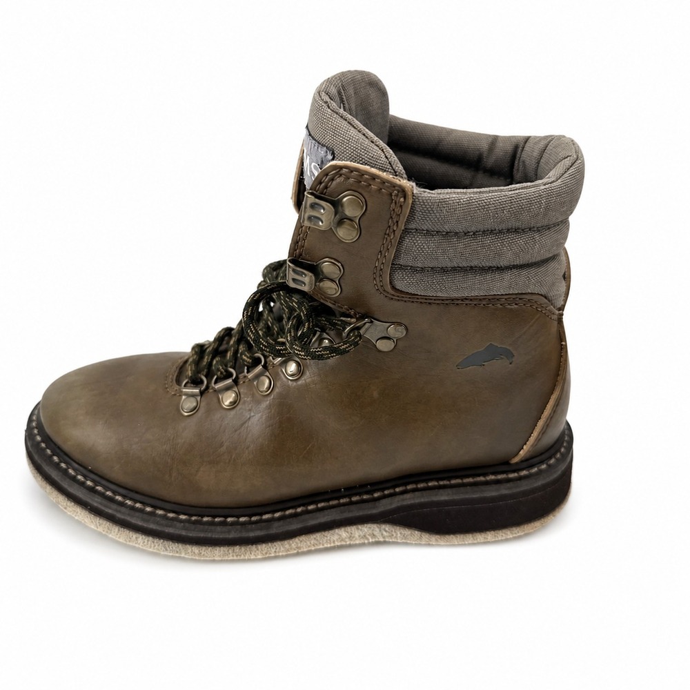 Simms  Guide Fly Fishing Wading Boots Men 7 Brown Leather Felt Sole Lace Up - Picture 5 of 10